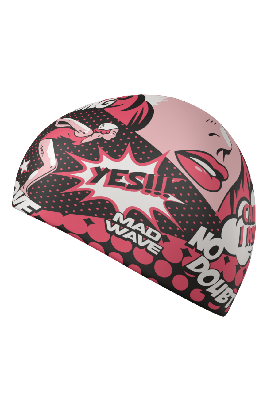 Силиконовая шапочка Mad Wave Pop-art M0554 22 0 05W красный