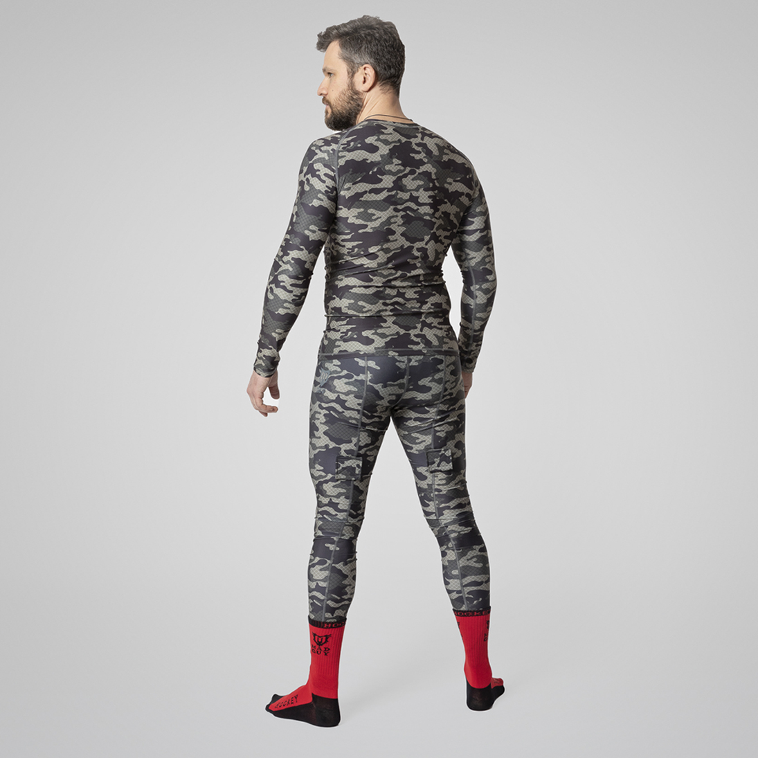Брюки с защитной пластиковой раковиной Mad Guy Camo-Line SR net\коричневый