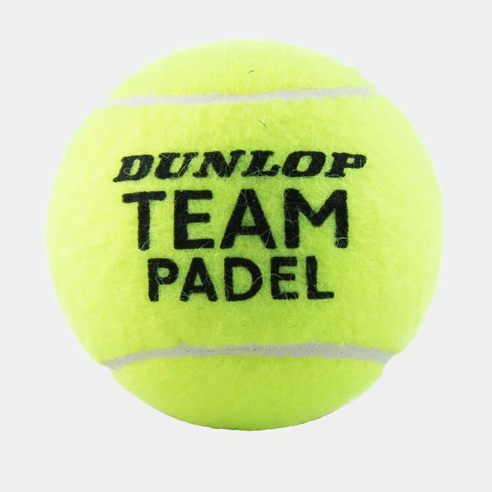 Мяч для падела, сукно, нат.резина, уп.3 шт Dunlop Team Padel 601553 желтый