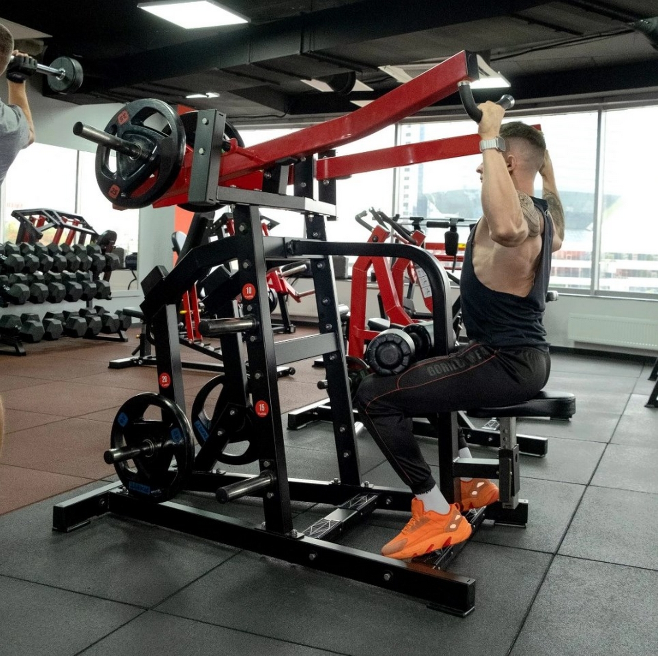 Тяга верхнего блока Protrain PP102 на свободных весах | Premium Fitness