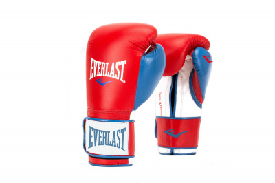 Перчатки тренировочные Everlast Powerlock PU 12 oz красн/син. P00000729-12