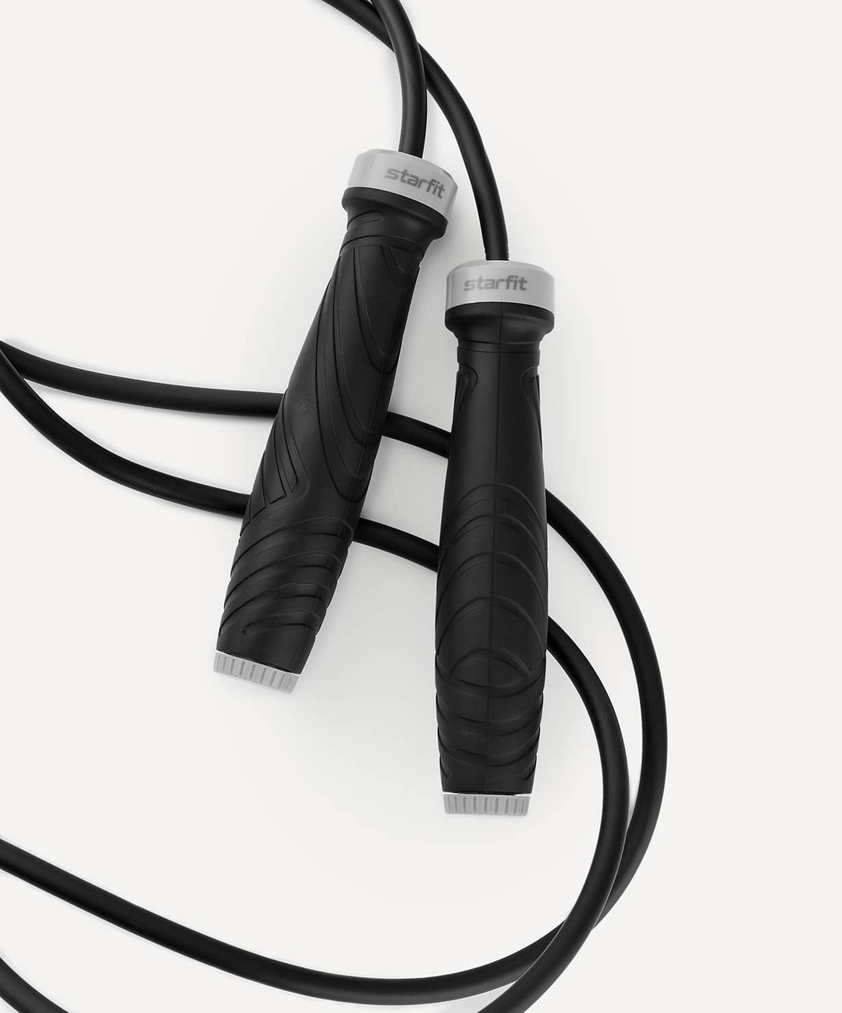 Скакалка ПВХ, с утяжелителями, 3м Star Fit RP-601 черный