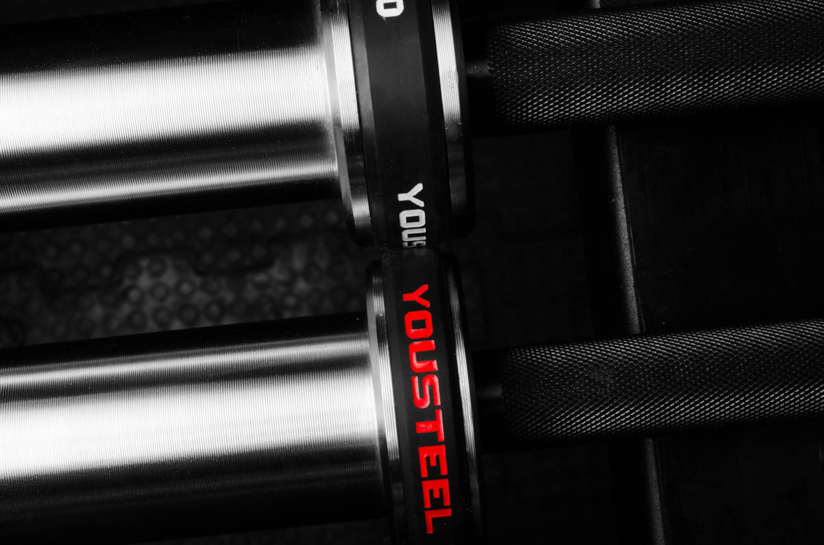 Гриф для штанги L201 см D50мм YouSteel Training Bar XF-15 красный+хром