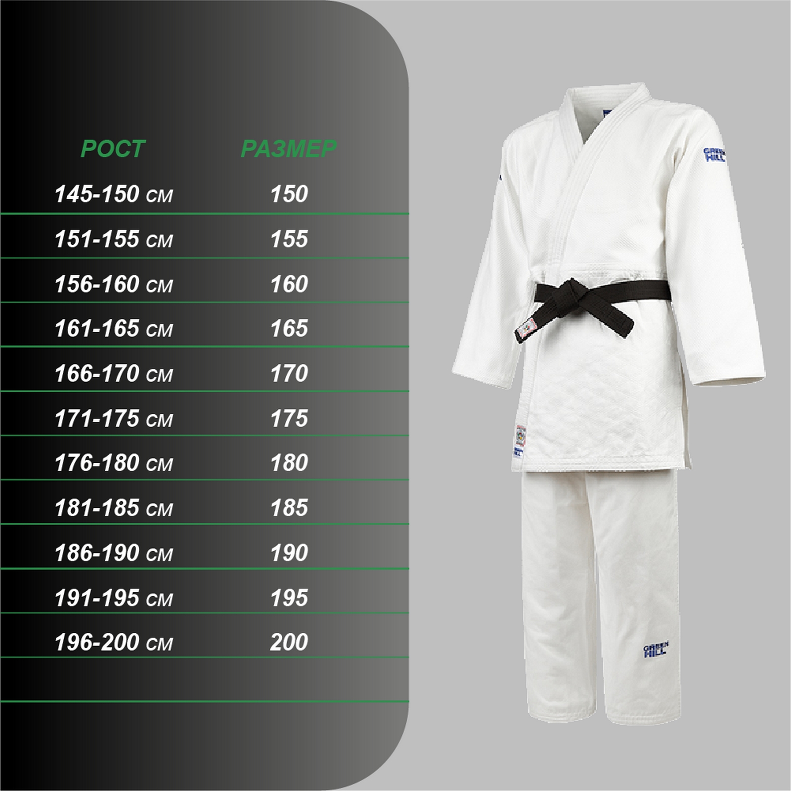 Кимоно Дзюдо Green Hill SUPER одобрено IJF, 2024 JSS-10211EU7 белый