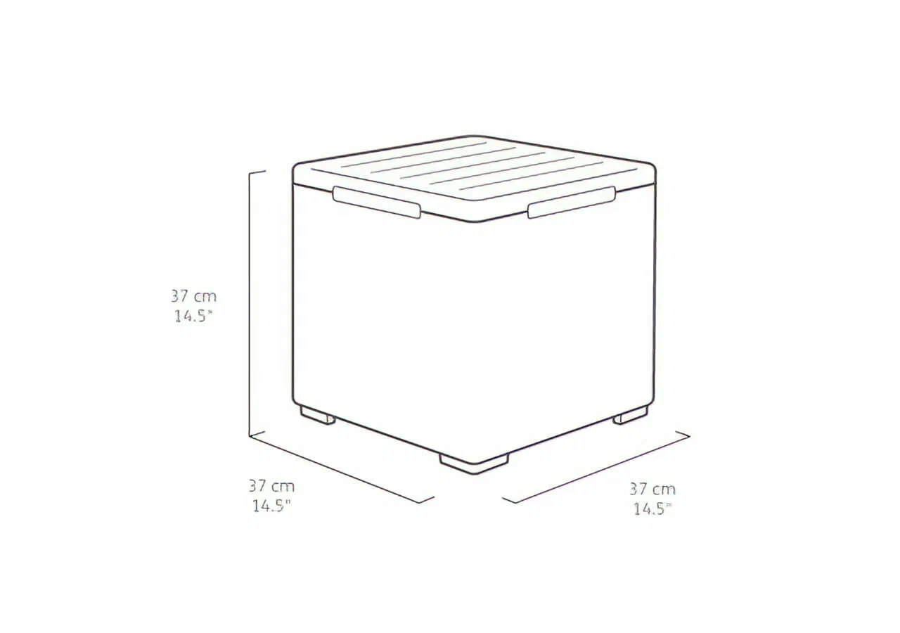 Комплект из двух шезлонгов Атлантик (Atlantic) и стол Виго (Vigo storage box) графит