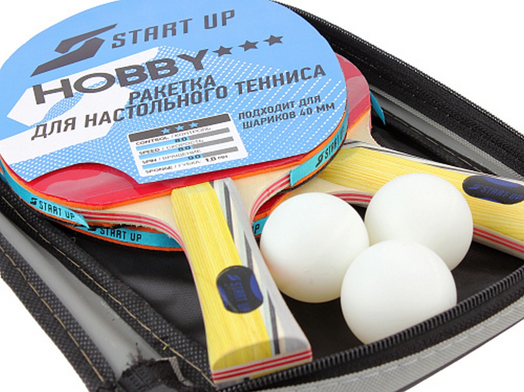 Набор для настольного тенниса (2 ракетки, 3 шара) Start Up BB01/3 star