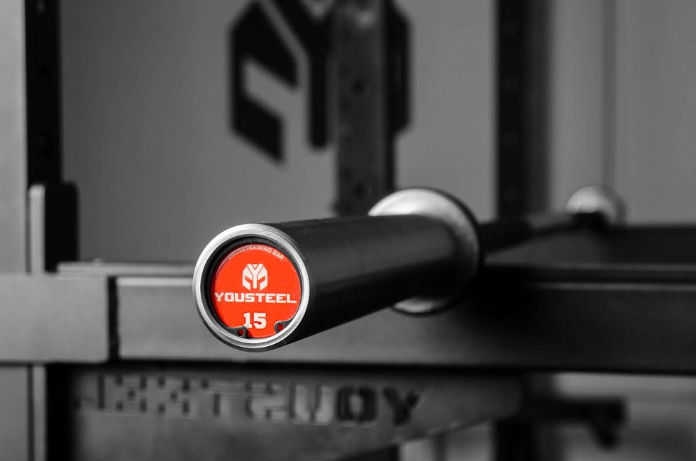 Гриф YouSteel Training Bar XF-15, 15кг, длина 2010мм, D25мм, bushing, черный оксид + хром