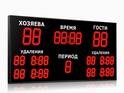 Табло для хоккея Импульс 727-D27x4-D21x5-L4xD15x5