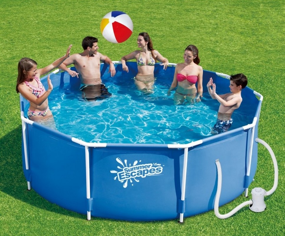 Каркасный бассейн круглый 305х107см+ фильтр-насос SummerEscapes Metal Frame Р20-1042-A