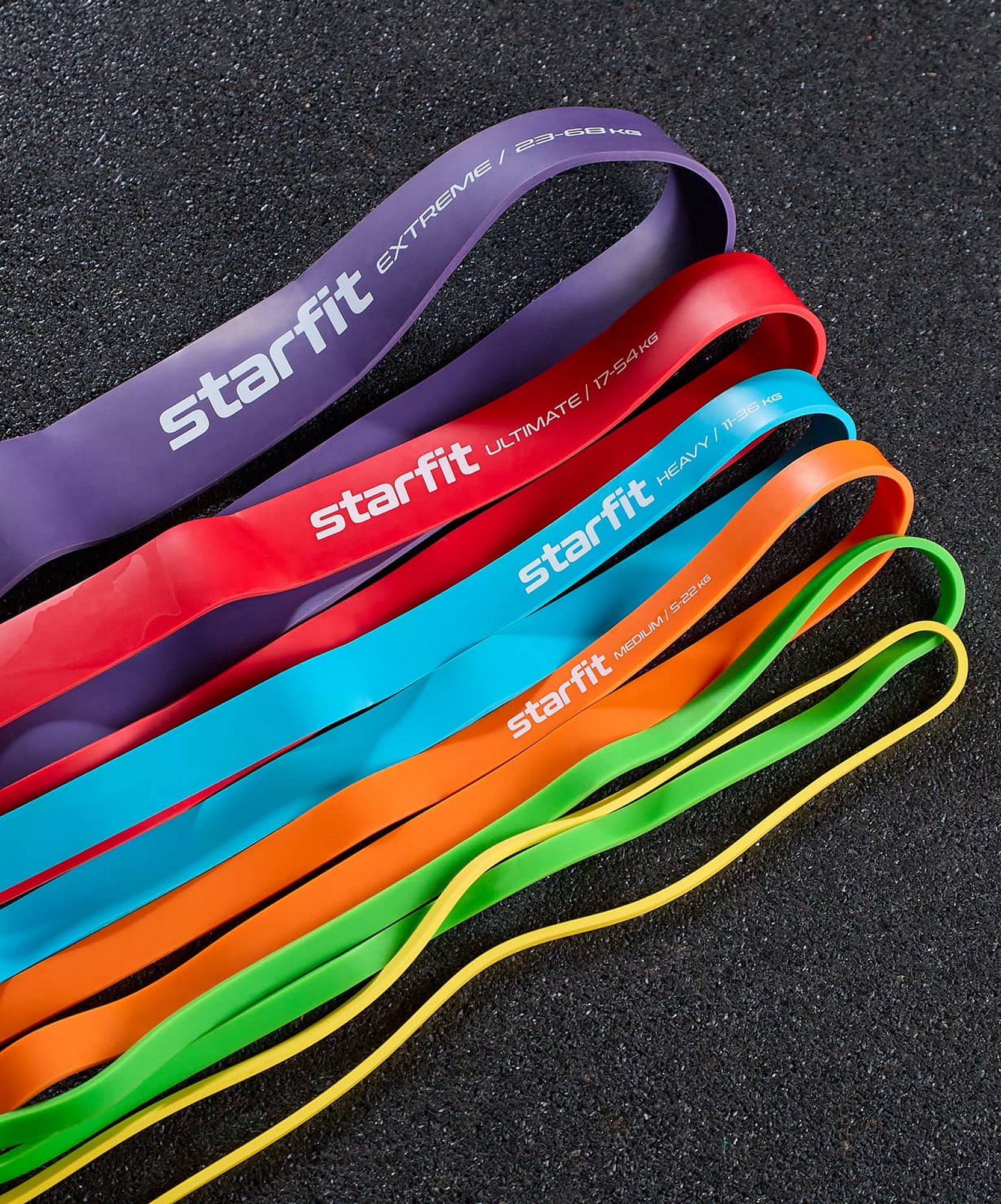 Эспандер ленточный для кросс-тренинга Star Fit 23-68 кг, 208х6,4 см ES-803 фиолетовый