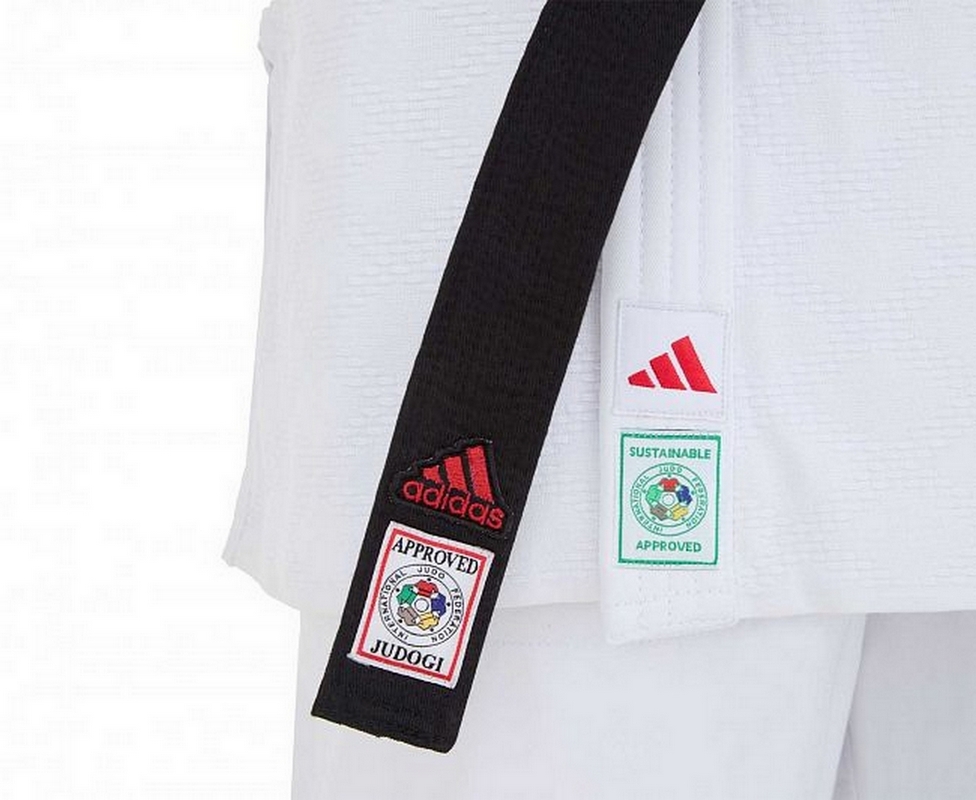 Кимоно для дзюдо Adidas Champion III IJF Slim Fit Green Label J-IJF3-1 белый
