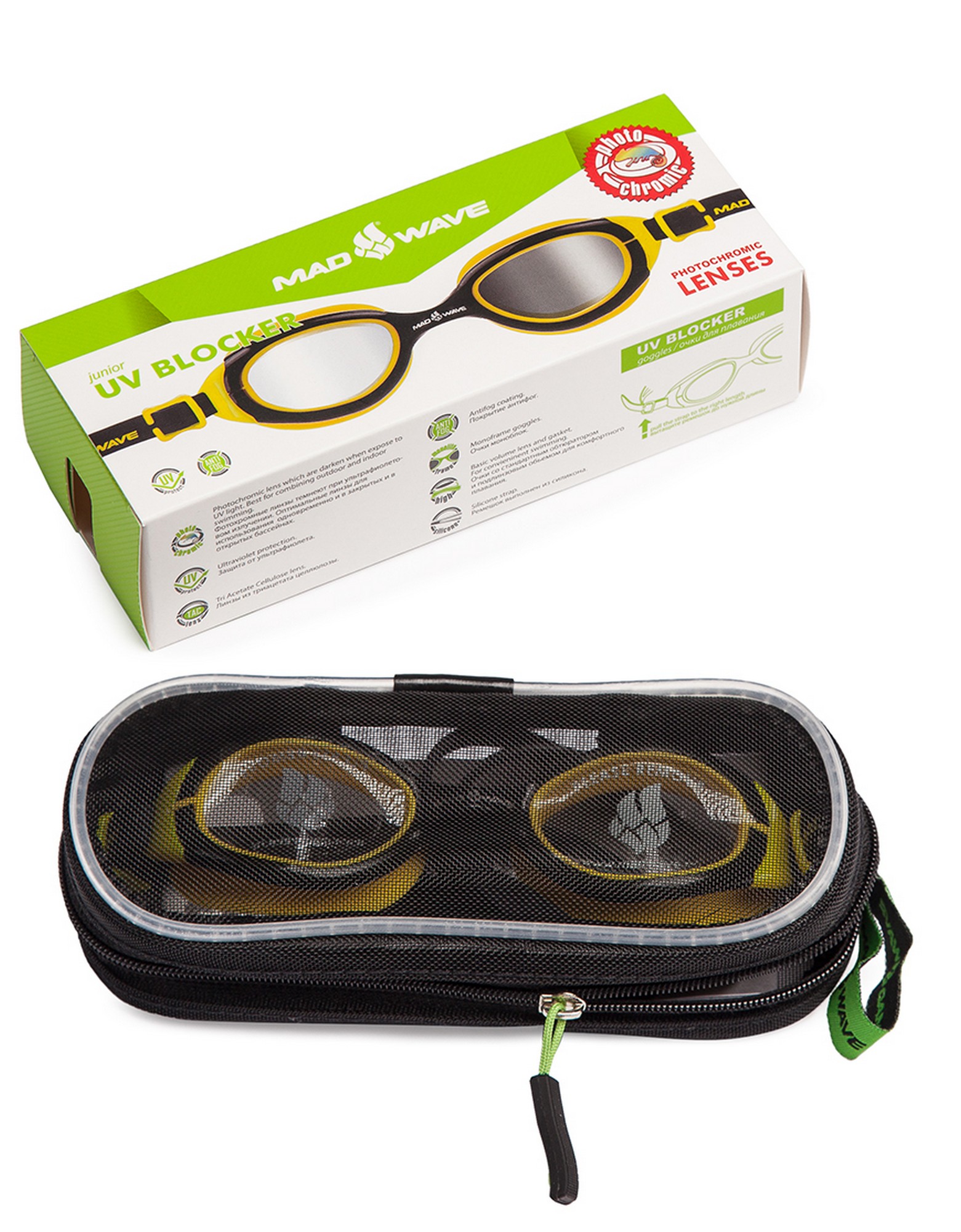 Очки для плавания юниорские Mad Wave UV Blocker Junior M0413 03 0 06W