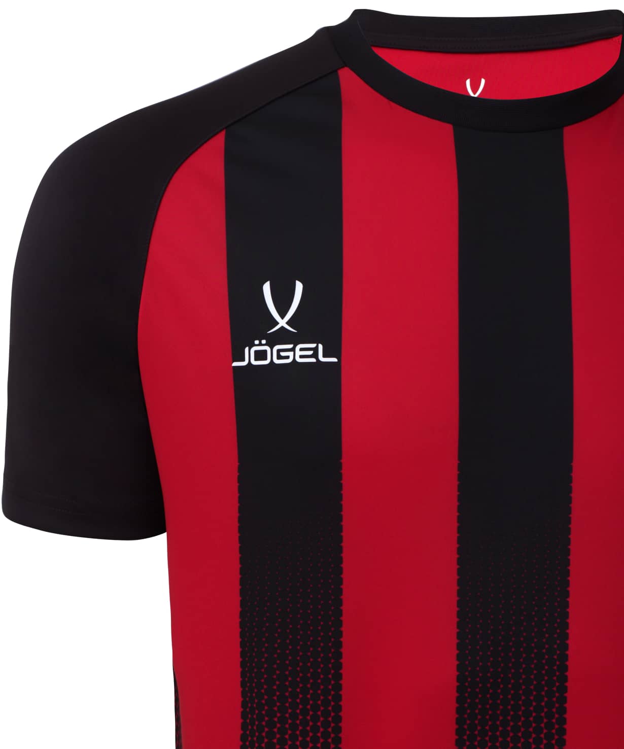 Футболка игровая Jogel Camp Striped Jersey, красный/черный