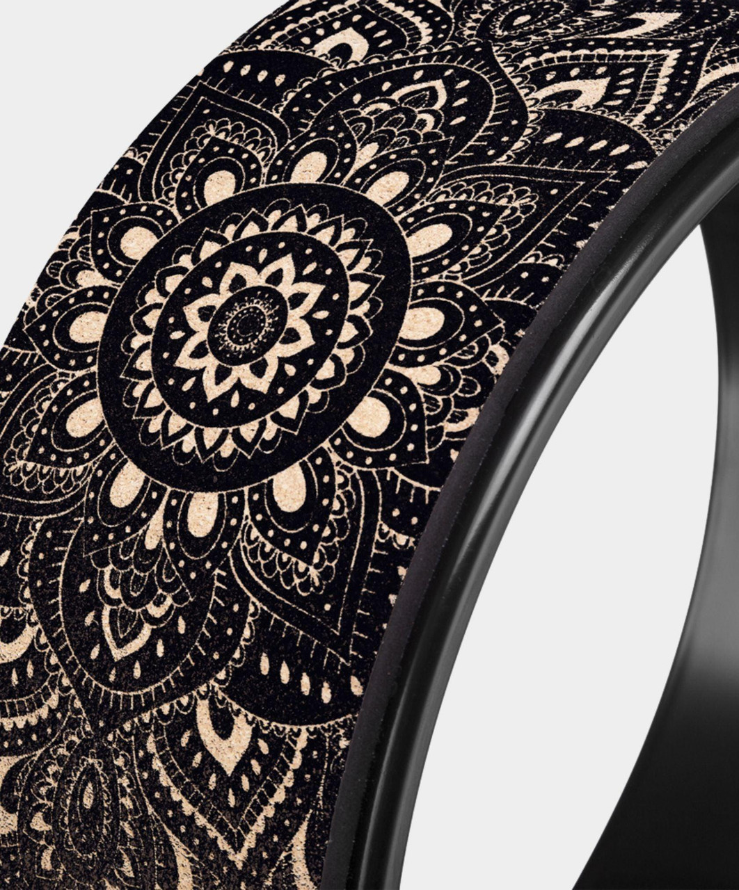 Кольцо для йоги 32x12,7 см, пробка YOGA DESIGN LAB Yoga Wheel Cork WH-Cork-Mandala Black