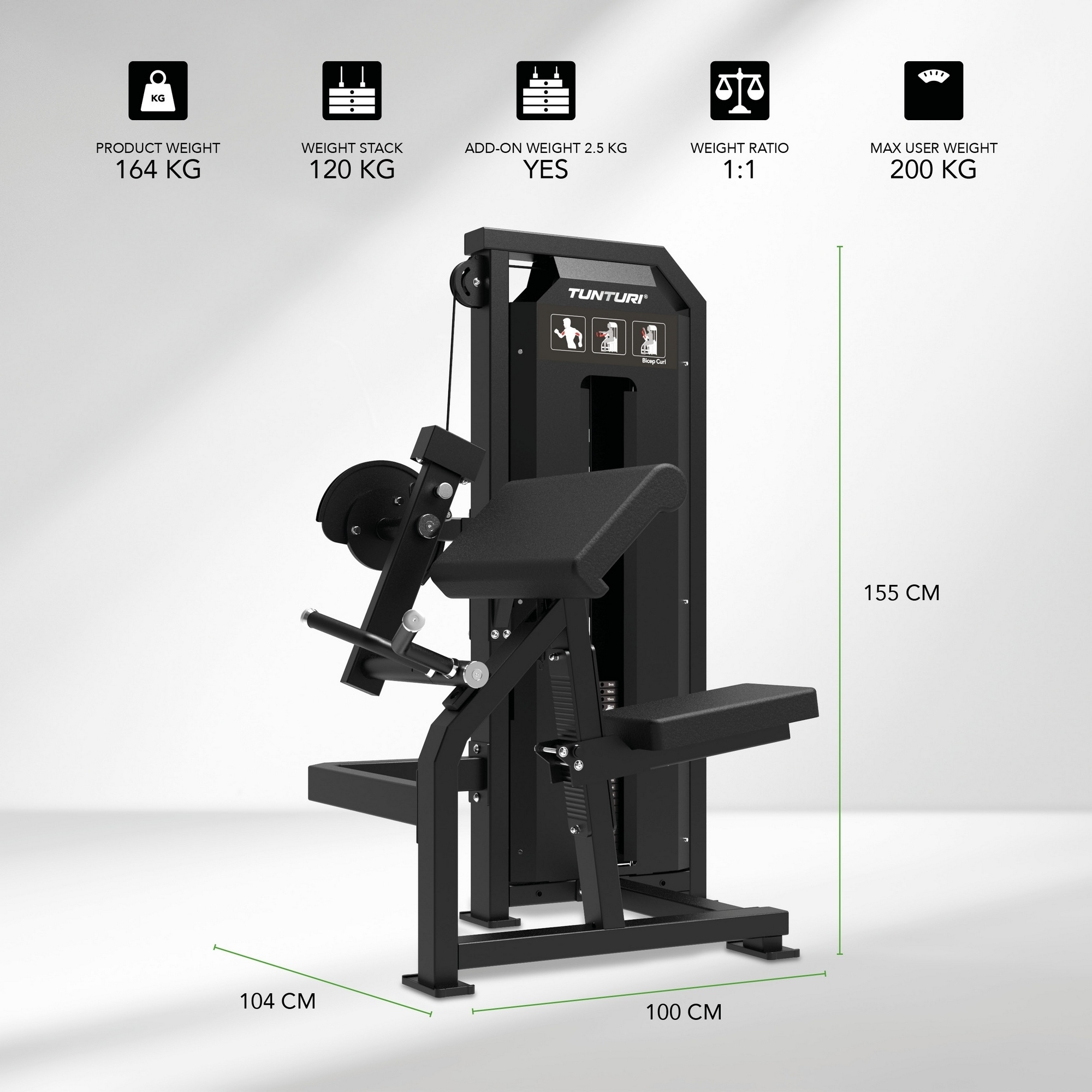 Tunturi Бицепс сидя 25PVS28000 | Premium Fitness