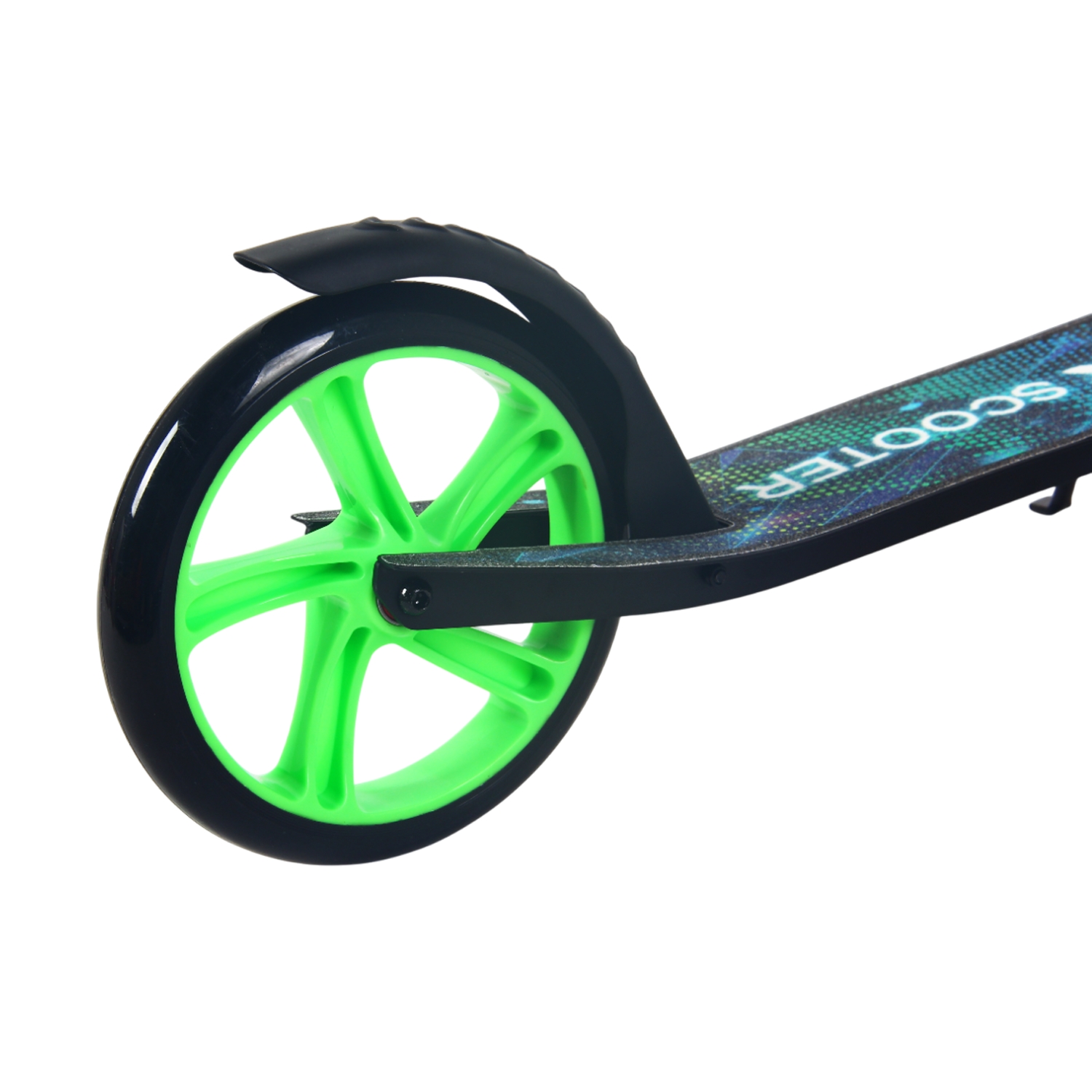 Самокат 200мм RGX RGX-SA200-30 green (фонарь в подарок)