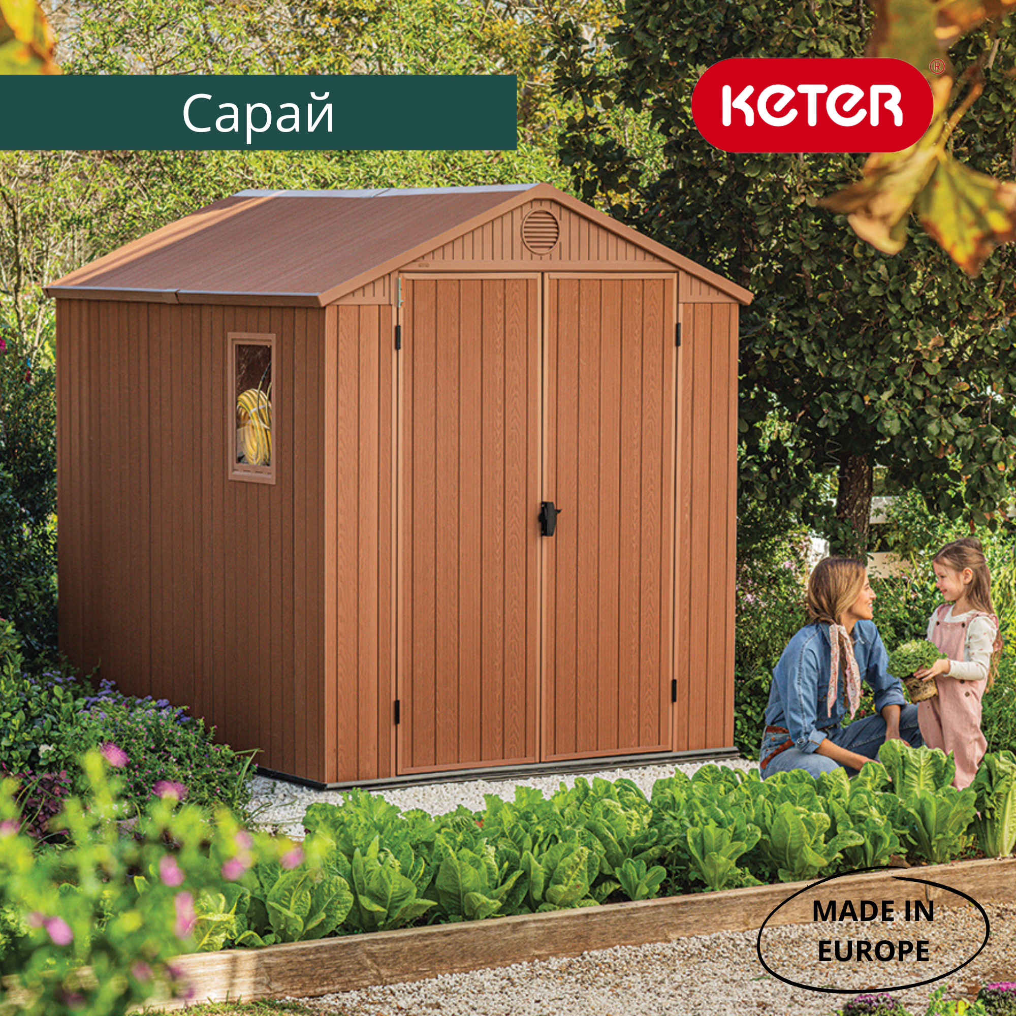 Сарай "Дарвин 6х8", 183 х 244 см, коричневый Darwin 6x8