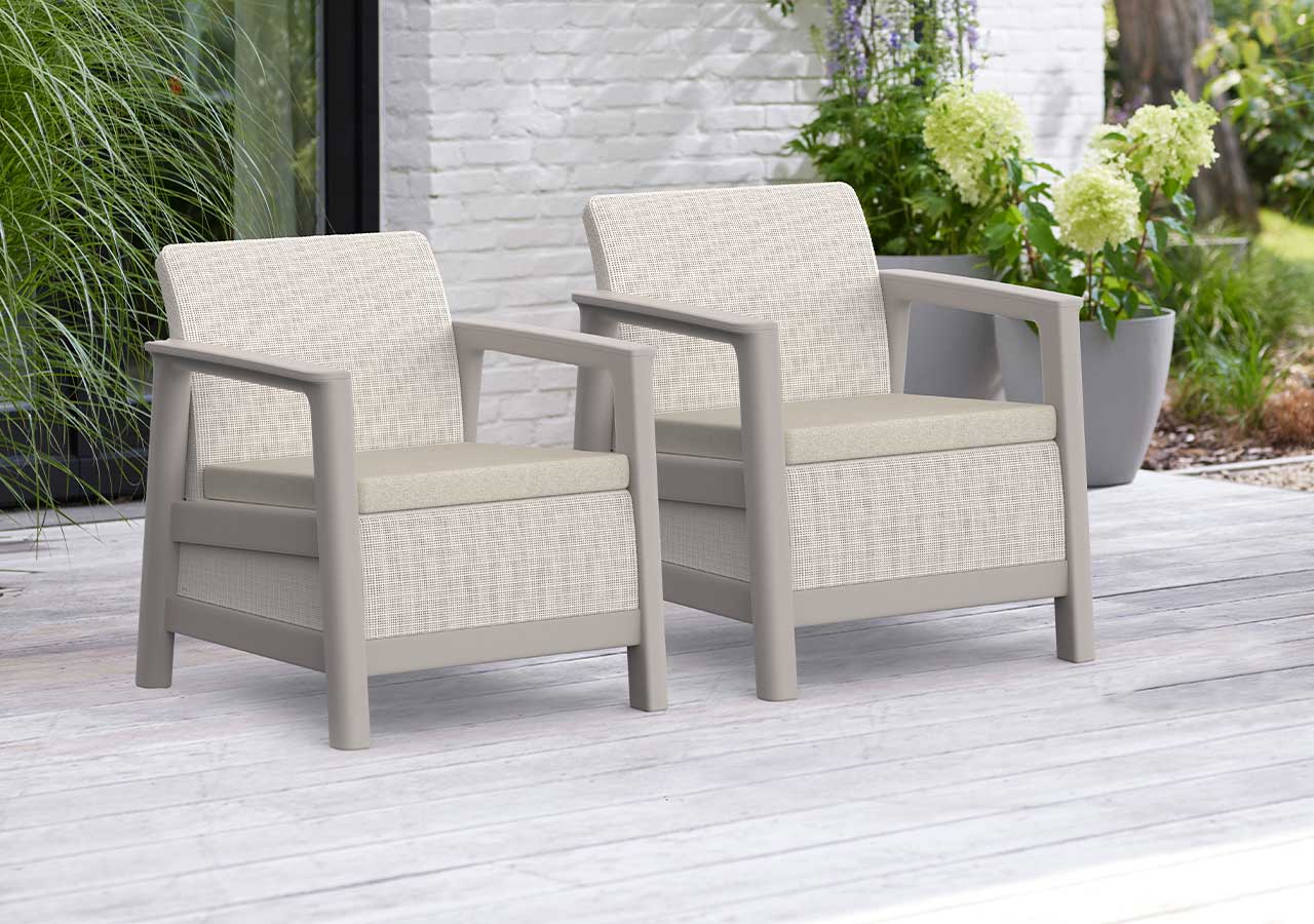 Комплект мебели Сканди (Scandi Linea 2 Seater Set)  светло бежевый