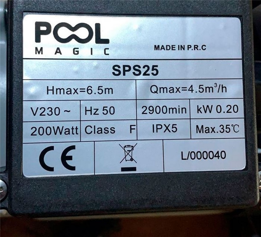 Насос без префильтра Poolmagic SPS 25