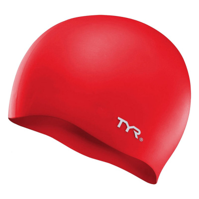 Шапочка для плавания TYR Wrinkle Free Silicone Cap LCS\610 красный