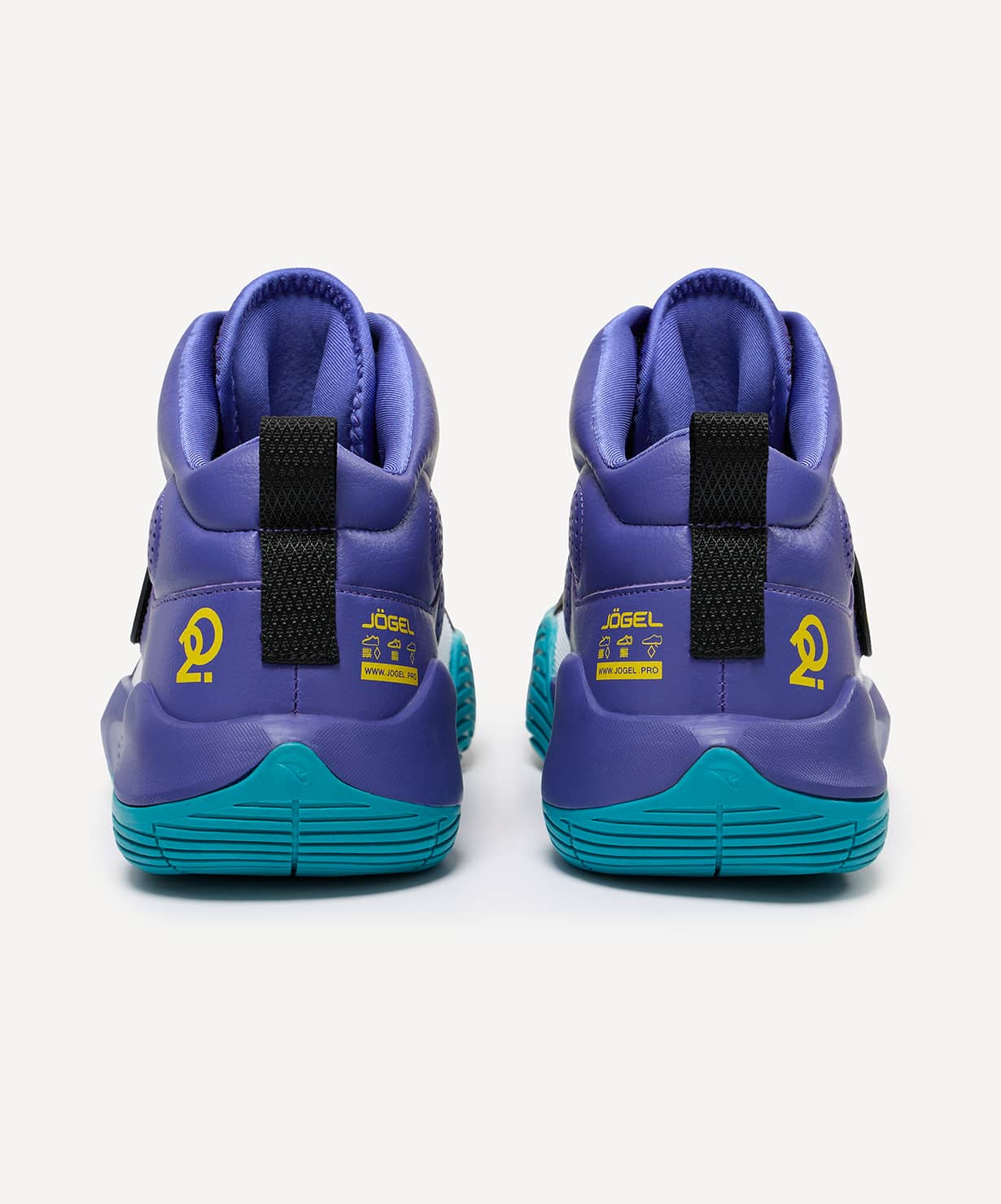 Кроссовки баскетбольные Jogel Launch 2.0 MID, белый\фиолетовый\голубой