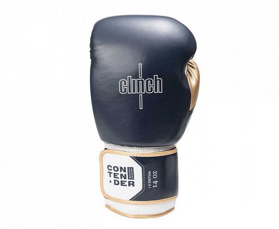 Перчатки боксерские Clinch Contender C184 темносине-бело-золотой