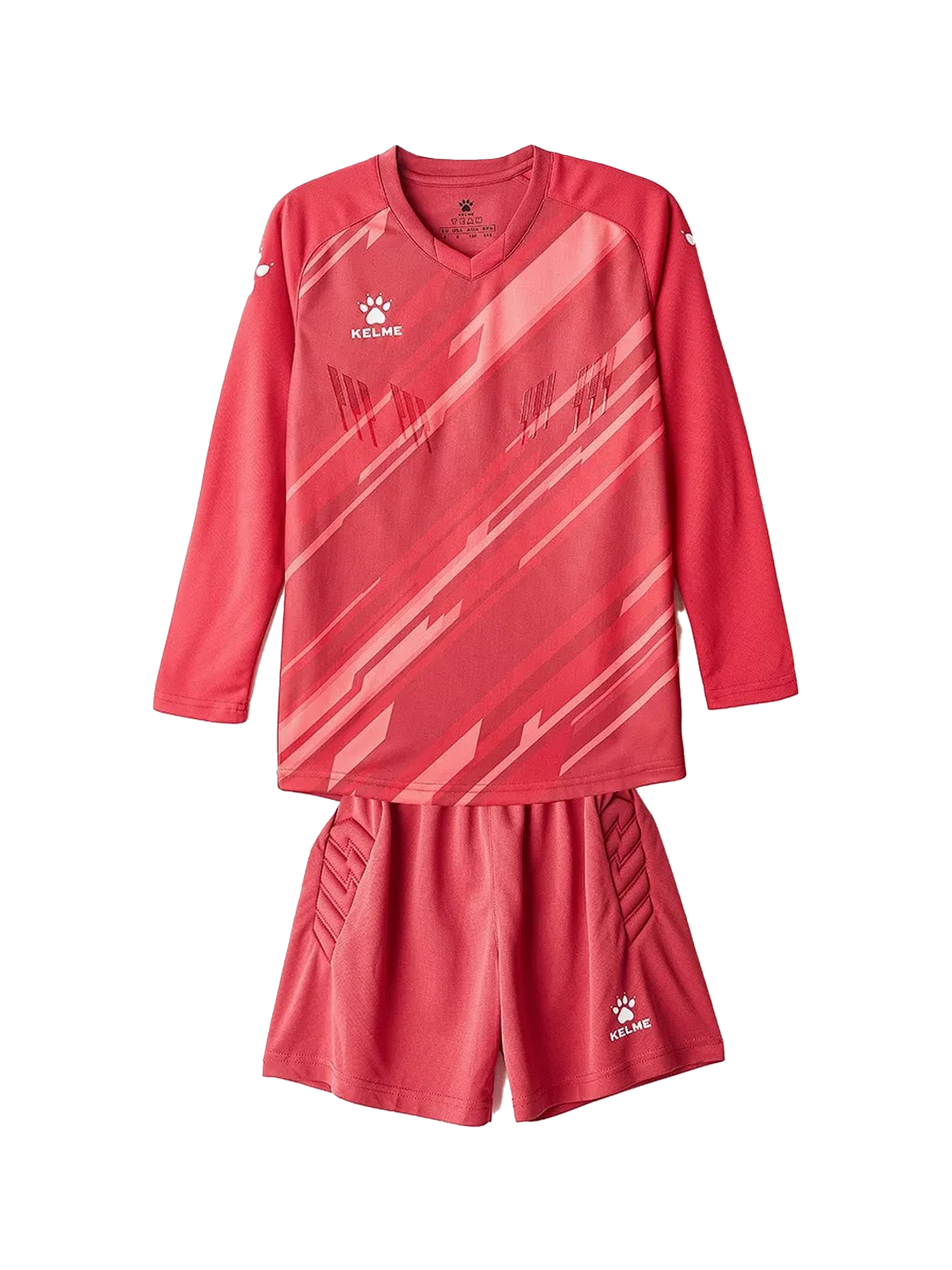 Детский комплект (лонгслив, шорты) Kelme Long Sleeve Goalkeeper Suit 7361ZB3256-600 Red