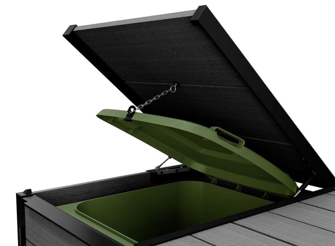Шкаф для мусорных баков (Hide Away Bin Storage 240 L Grey)
