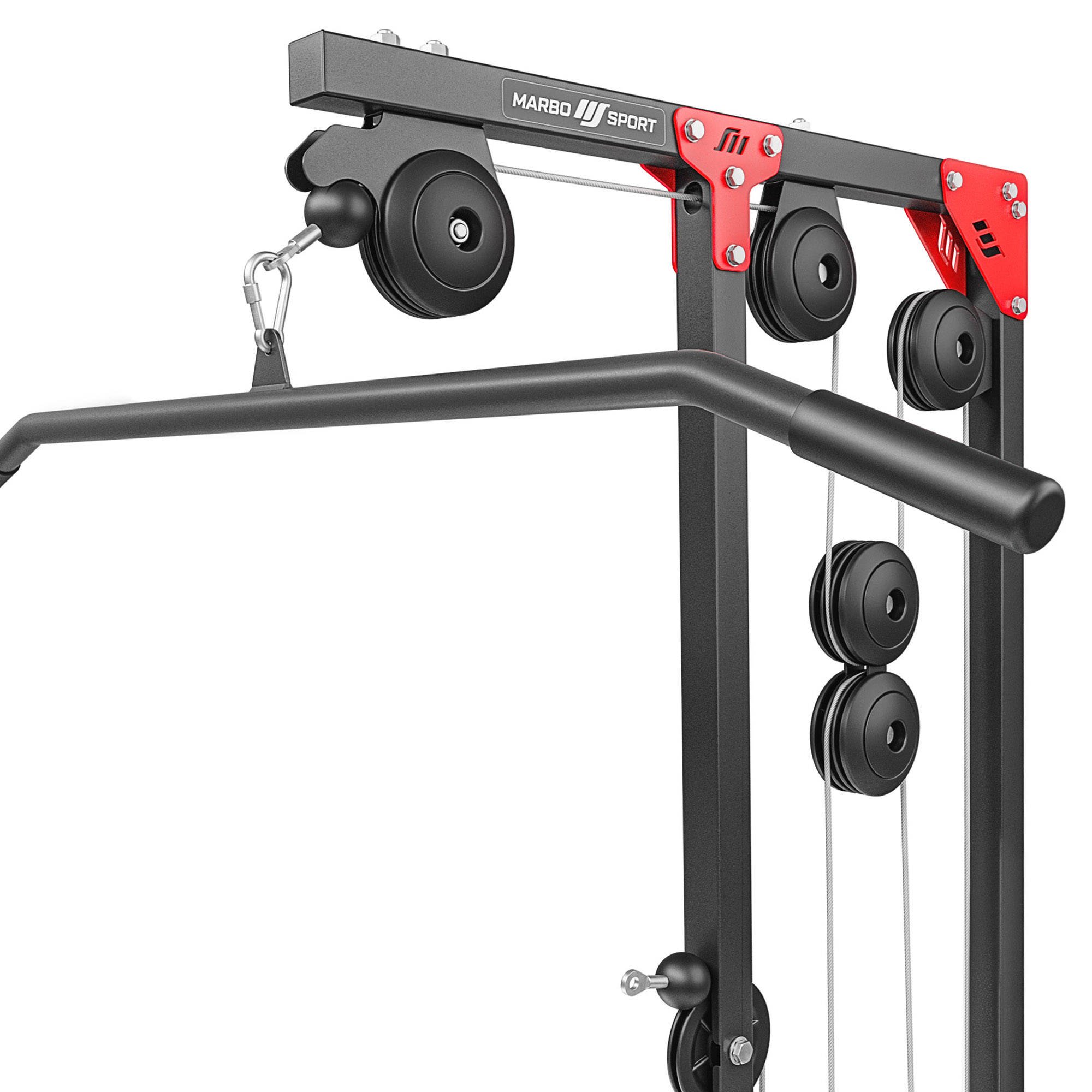 Тяга горизонтальная верхняя на свободном весе Marbo MH-W106 2.0 | Premium Fitness