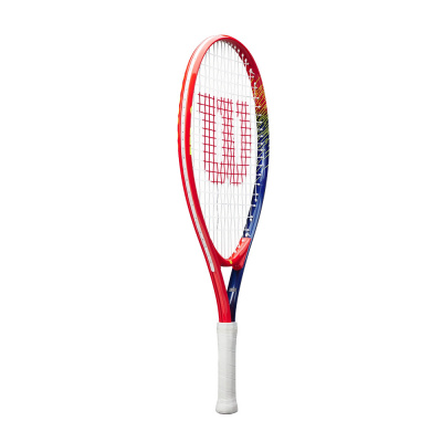 Ракетка для большого тенниса детская 7-8лет, алюминий, со струнами Wilson Slam Jr 23 WR171910U красно-т.синий