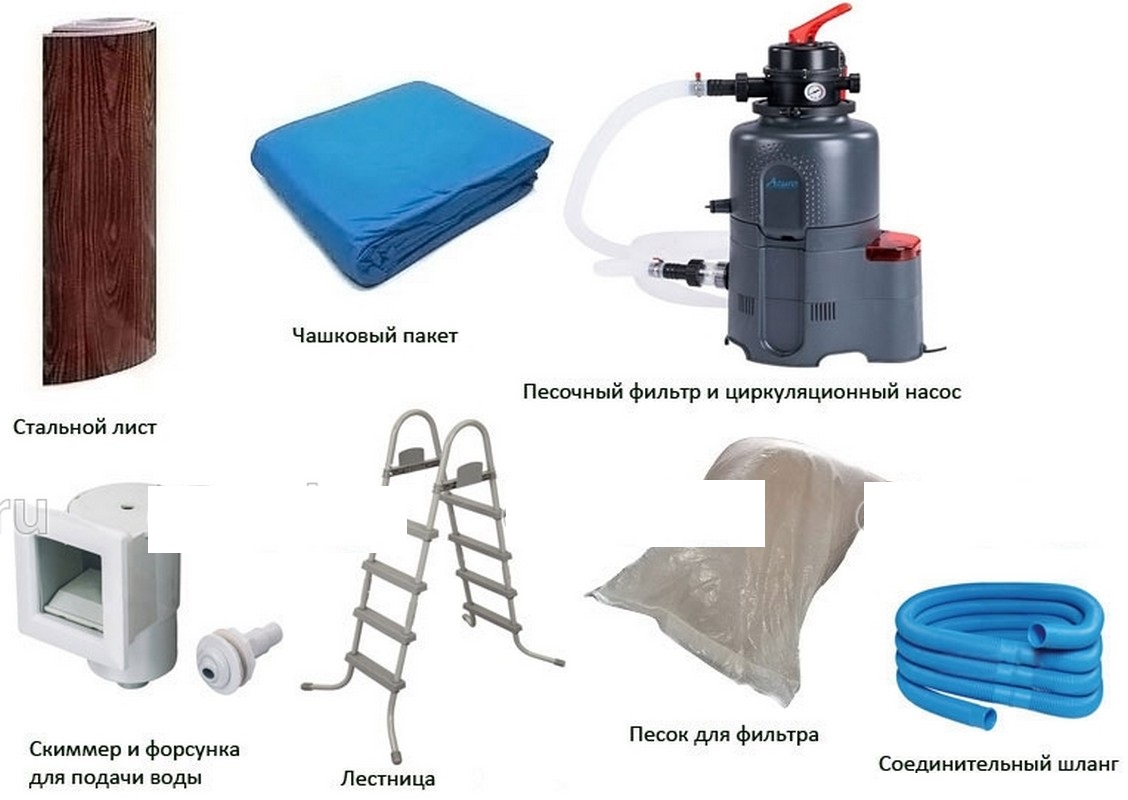 Морозоустойчивый бассейн Azuro 402DL, круглый 4,6х1,2 м Comfort