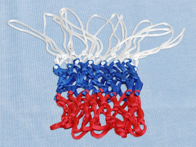 Сетка баскетбольная 3х цветная, нить 3,5 мм Гимнаст
