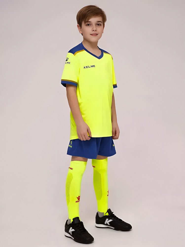Детская футбольная форма Kelme S/S Football Set Kid 3873001-918 Citric\Blue