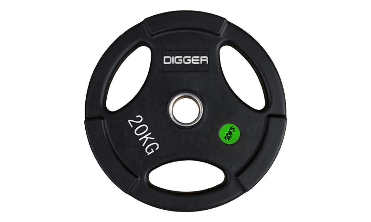 Диск олимпийский обрезиненный 3-х хватовый 20кг Hasttings Digger HD51C1C-20