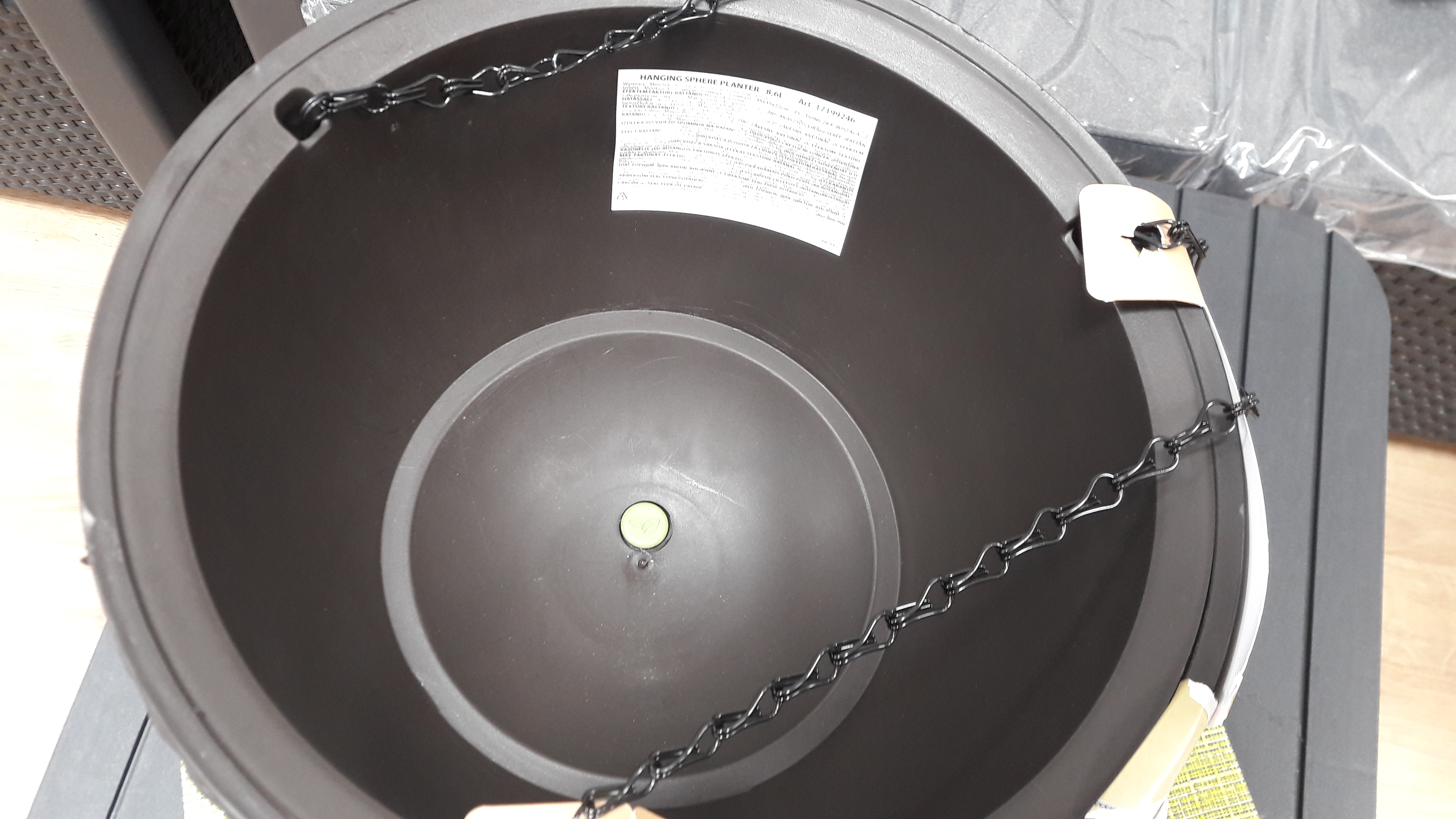 Кашпо подвесное, коричневое Keter Rattan Hanging