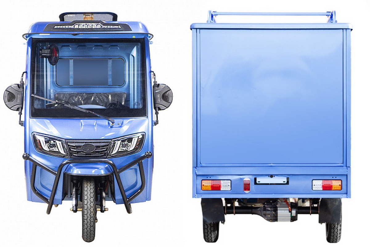Грузовой электротрицикл RuTrike КАРГО Кабина Дуал 024460-2757 серый
