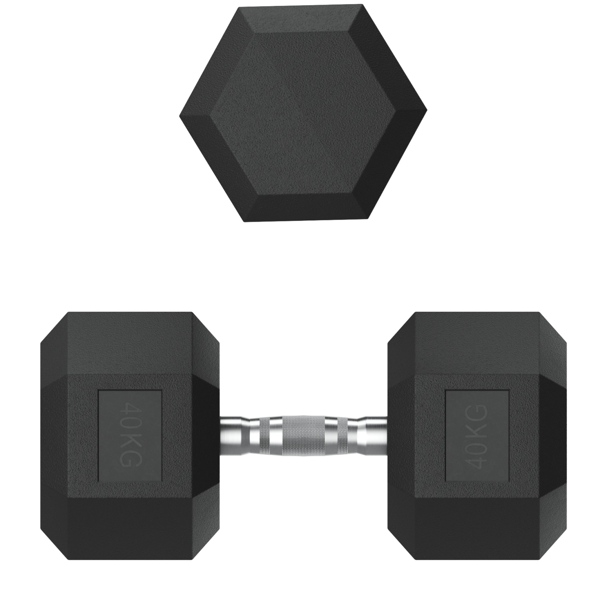 Гантель гексагональная обрезиненная 40 кг UnixFit DBHEX40