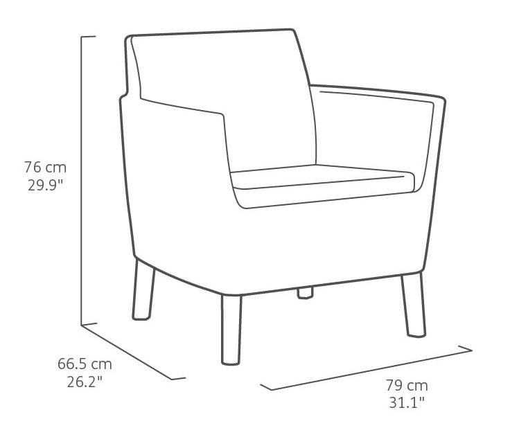 Комплект мебели балконный Салемо графит Salemo balcony set