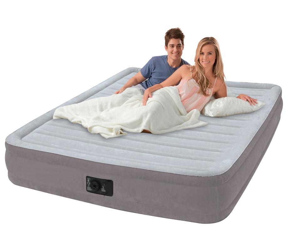 Надувная кровать Intex Comfort-Plush 137х191х33см, встроенный насос 220V 67768