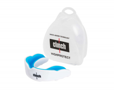 Капа одночелюстная Clinch Shield Double Layer Mouthguard C512 бело-синий