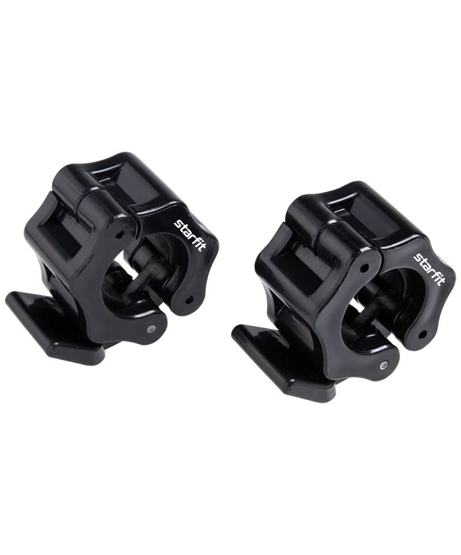 Замки с фиксатором для грифа Core Star Fit BB-109 d=26 мм, пластиковые, черный, 2 шт