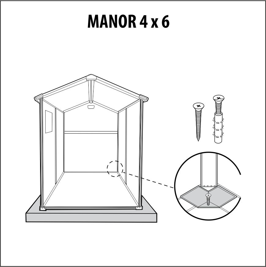 Сарай бежевый "Манор 4х6" (118 x 184 см) Manor