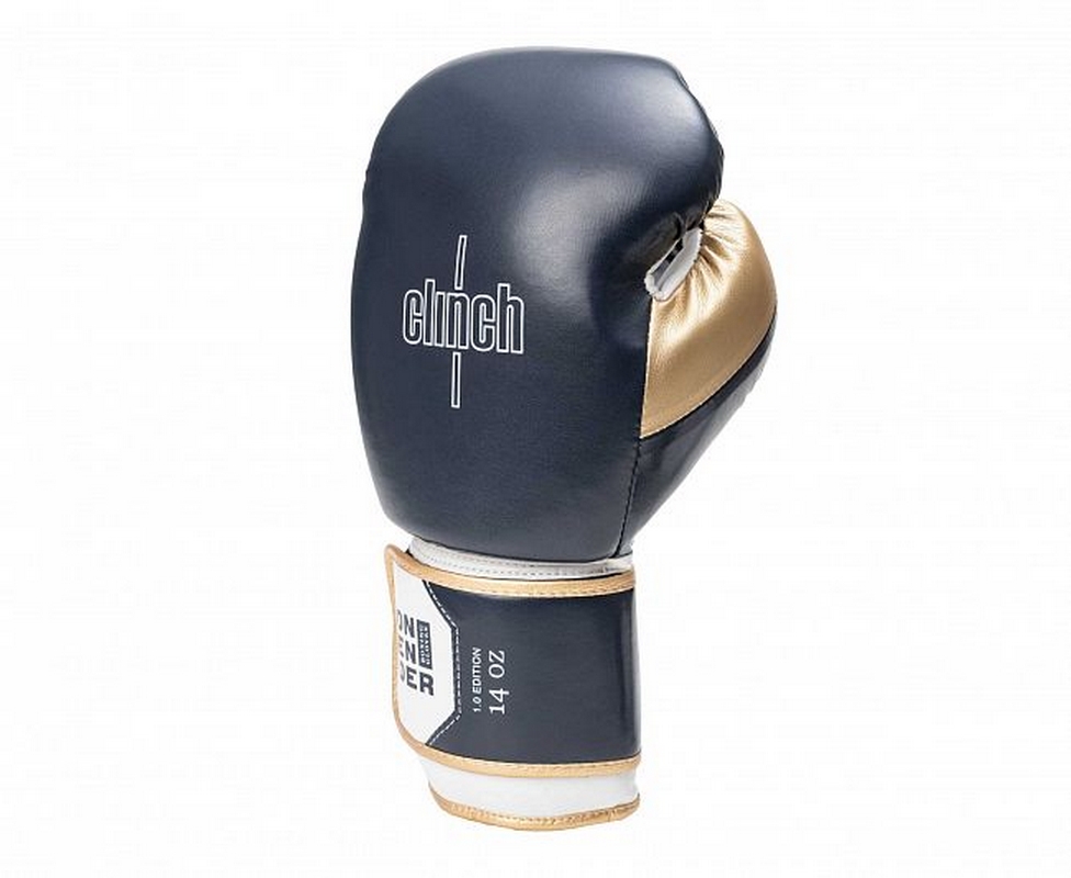 Перчатки боксерские Clinch Contender C184 темносине-бело-золотой