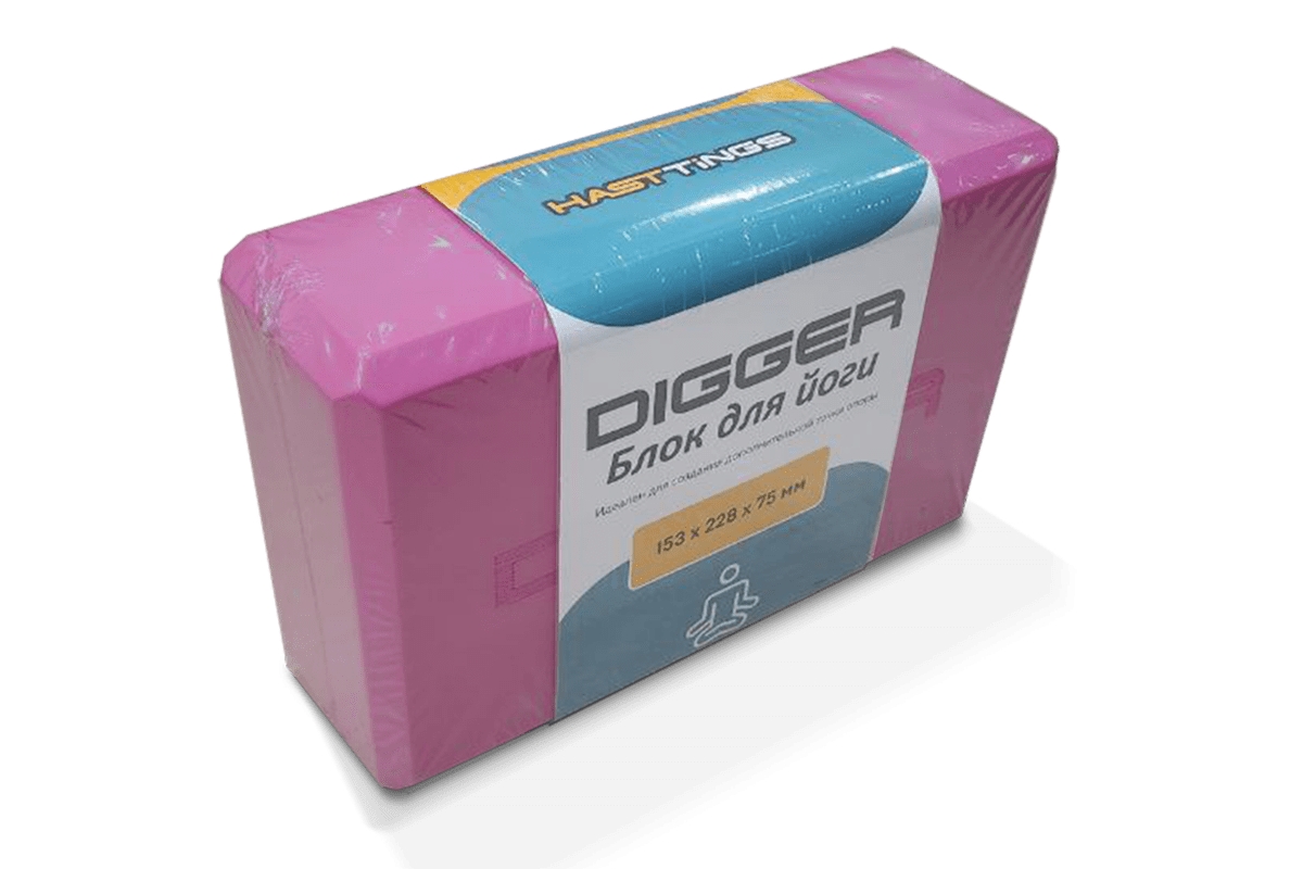 Блок для йоги Hasttings Digger HD22E1-RR красно-розовый