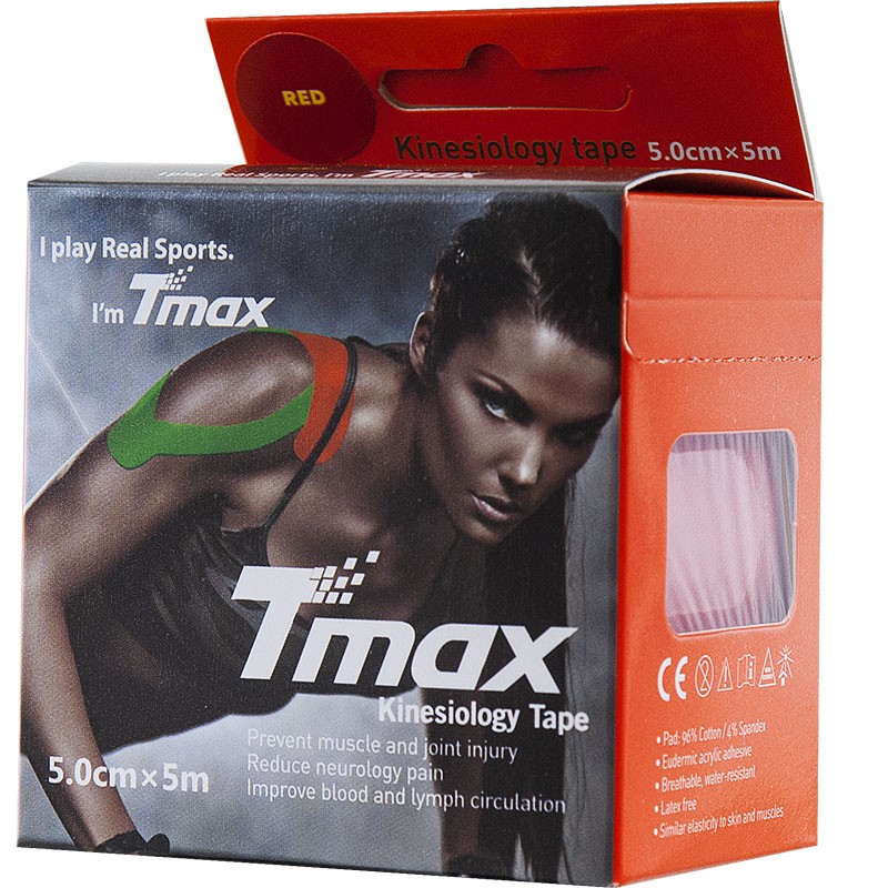 Тейп кинезиологический Tmax Extra Sticky 423150 красный