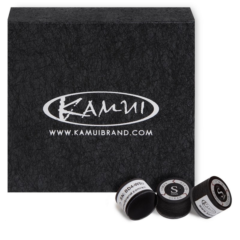 Наклейка для кия Kamui Clear Black d14мм Soft 1шт 06670