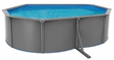 Морозоустойчивый бассейн овальный 730x360x130см Poolmagic Anthraciteкомплект оборудования Premium 550014