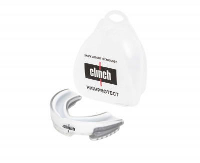 Капа одночелюстная Clinch Contender Triple Layer Mouthguard C513 бело-серебристый