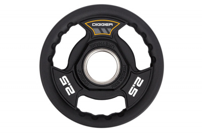 Диск олимпийский полиуретановый 3-х хватовый 2,5кг Hasttings Digger HD51C3A-2,5