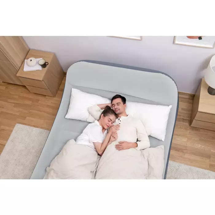 Надувная кровать 152х226х84(46)см SleekFlow с изголовьем, встр.нас. 220В Bestway 67923